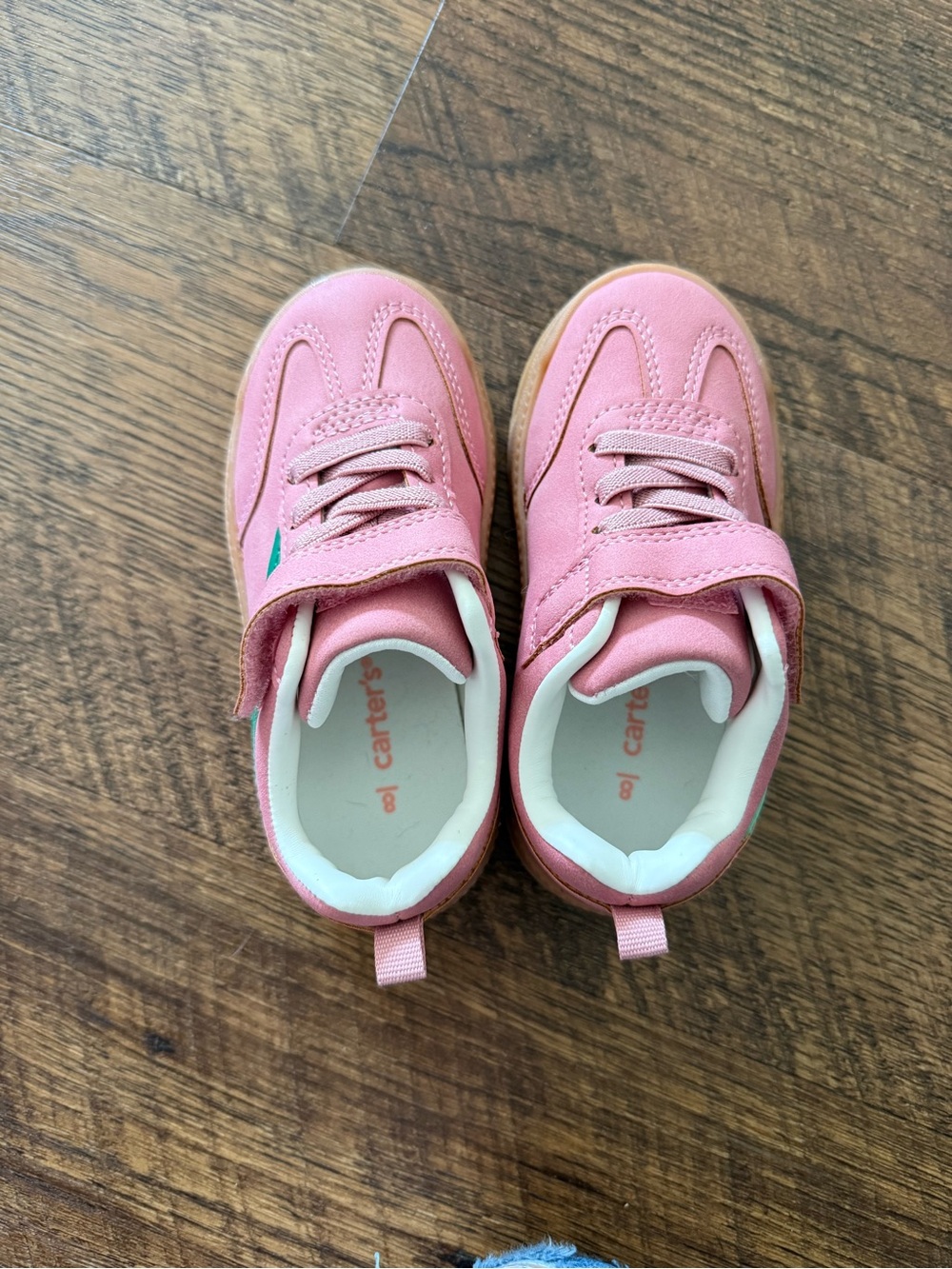 Carter's Pink Toddler Sneakers with Hook-and-Loop Strap and Pull Tab